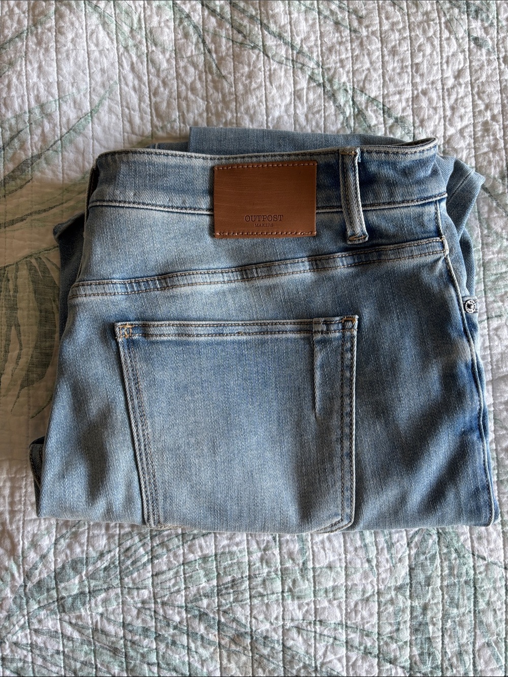 Outpost Makers Light Blue Men’s Jeans - Relaxed Straight Fit 34-32